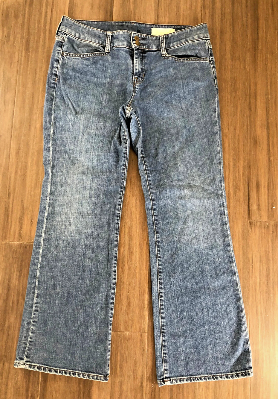 GAP Women's Curvy Stretch Cotton Blend Bootcut Denim Blue Jeans-Size 10A